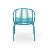 Outdoor Modern Iron Club Chair with Cushion (Set of 2) - NH717013