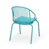 Outdoor Modern Iron Club Chair with Cushion (Set of 2) - NH717013