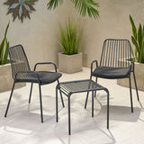 Outdoor Modern Iron 2 Seater Chat Set with Cushions - NH537013