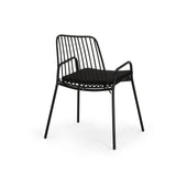 Outdoor Modern Iron Club Chair with Cushion (Set of 2) - NH237013