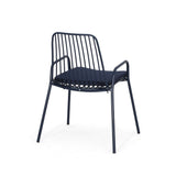 Outdoor Modern Iron Club Chair with Cushion (Set of 2) - NH237013