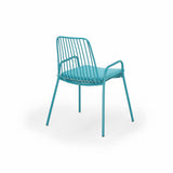Outdoor Modern Iron Club Chair with Cushion (Set of 2) - NH237013