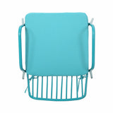 Outdoor Modern Iron Club Chair with Cushion (Set of 2) - NH237013