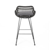 Outdoor Wicker Barstools with Cushions (Set of 4) - NH950013