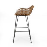Outdoor Wicker Barstools with Cushions (Set of 2) - NH389903