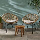 Outdoor 2 Seater Acacia Wood Chat Set - NH380013