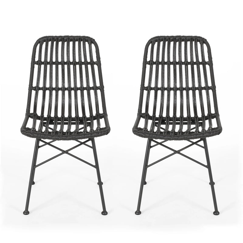 Silverdew Indoor Wicker Dining Chairs (Set of 2)