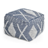 Contemporary Handcrafted Faux Yarn Pouf - NH073513