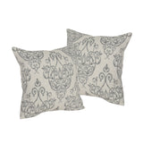 Modern Fabric Throw Pillows (Set of 2), Natural and Gray - NH224903
