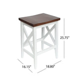 Contemporary Farmhouse Wooden Barstools (Set of 2) - NH245903