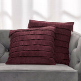 Glam Square Fabric Throw Pillow with Fringes - NH502213