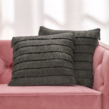 Glam Square Fabric Throw Pillow with Fringes - NH502213