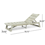 Outdoor Wood and Iron Chaise Lounge - NH118903