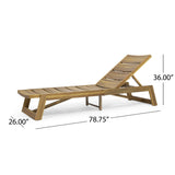 Outdoor Acacia Wood Chaise Lounge (Set of 4) - NH752013