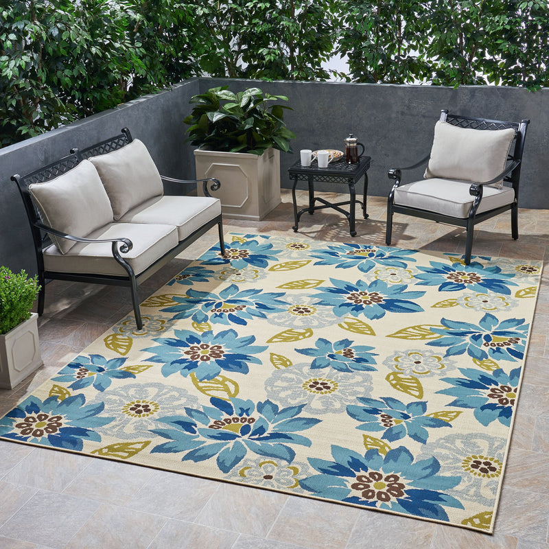 Outdoor Floral Area Rug - NH135803