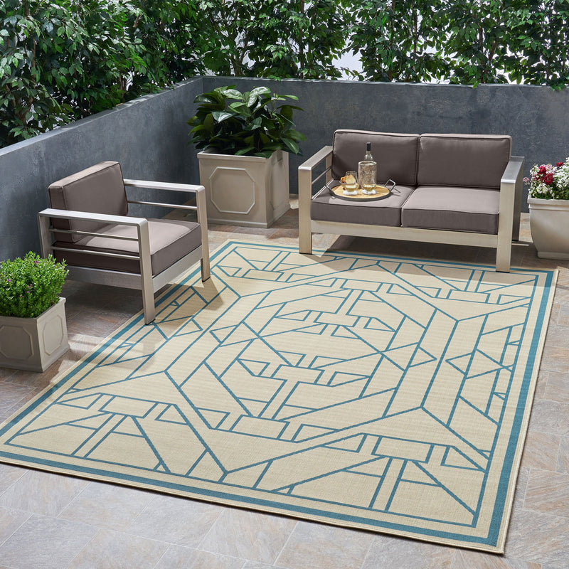 Outdoor Geometric Area Rug - NH935803