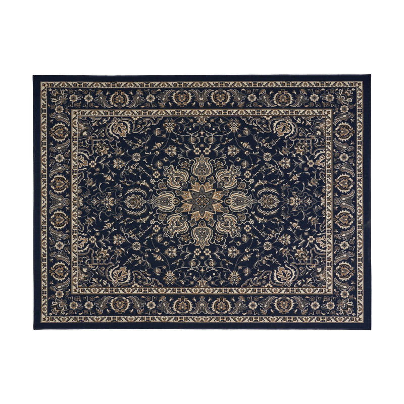 Outdoor Oriental Area Rug, Navy and Gray - NH545803