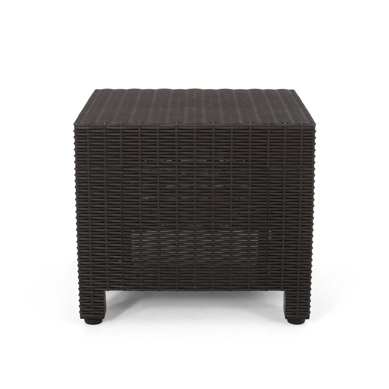 Riley Outdoor Wicker Print Side Table