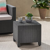 Riley Outdoor Wicker Print Side Table