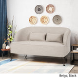 Modern Fabric Settee with Hairpin Legs - NH515903