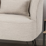 Modern Fabric Settee with Hairpin Legs - NH515903