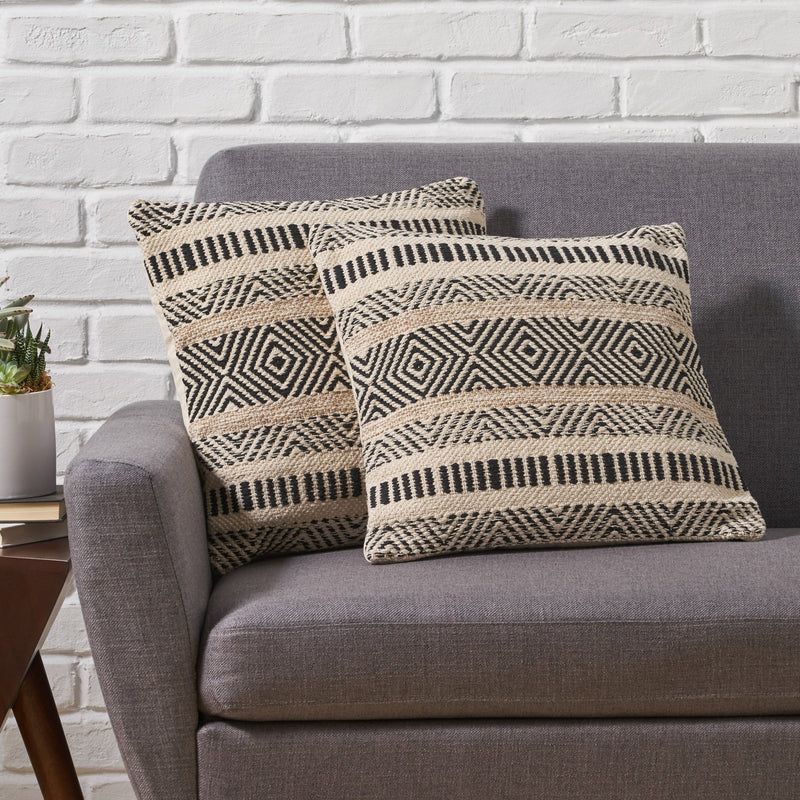 Boho Cotton Throw Pillow (Set of 2) - NH406013