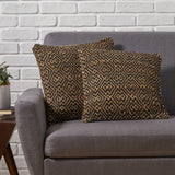 Boho Jute and Cotton Throw Pillow (Set of 2) - NH806013