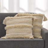 Boho Yarn and Cotton Throw Pillow - NH202213