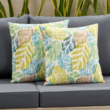 Outdoor Modern Square Water Resistant Fabric Pillow (Set of 2) - NH434013