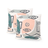 Modern Cotton Throw Pillow (Set of 2) - NH932113
