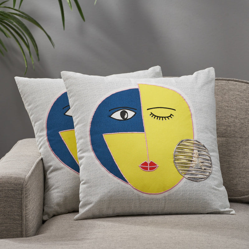 Cotton Throw Pillow (Set of 2) - NH690113