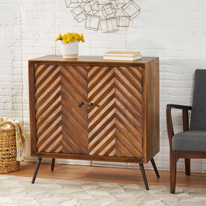 Mid-Century Modern Handcrafted Mango Wood Sideboard - NH291113