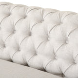 6 Seater Tufted Fabric Chesterfield Sectional - NH214013