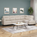 Modern Fabric Upholstered 4 Seater Sectional Sofa with Chaise Lounge - NH602113