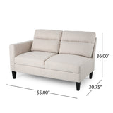 Modern Fabric Upholstered 4 Seater Sectional Sofa with Chaise Lounge - NH602113