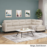 Modern Fabric Upholstered 4 Seater Sectional Sofa with Chaise Lounge - NH602113