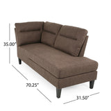 Modern Fabric Upholstered 4 Seater Sectional Sofa with Chaise Lounge - NH602113