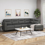 Modern Fabric Upholstered 4 Seater Sectional Sofa with Chaise Lounge - NH602113