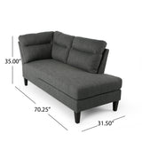 Modern Fabric Upholstered 4 Seater Sectional Sofa with Chaise Lounge - NH602113