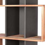 Handcrafted Modern Acacia Wood Etagere Bookshelf - NH920113