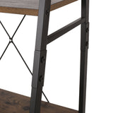 Modern Industrial 4 Shelf Etagere Ladder Bookcase - NH450413