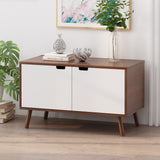 Mid-Century Modern 2 Door Cabinet w/ Shelves - NH434113