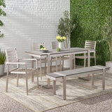 Outdoor 6 Piece Aluminum Dining Set - NH137313