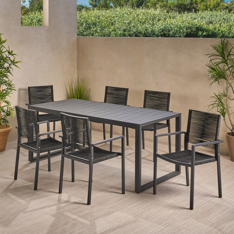 6 Seater Aluminum Dining Set - NH108013