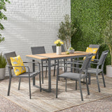 Outdoor 7 Piece Aluminum Dining Set - NH527313