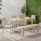 Outdoor 6 Piece Aluminum Dining Set - NH637313