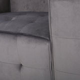 Modern Glam Cube Velvet Club Chair - NH682013