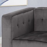 Modern Glam Cube Velvet Club Chair - NH682013