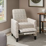 Contemporary Fabric Upholstered Push Back Recliner - NH846113