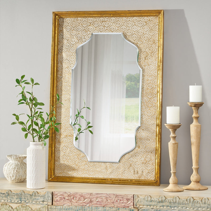 Traditional Embossed Rectangular Mirror - NH981113